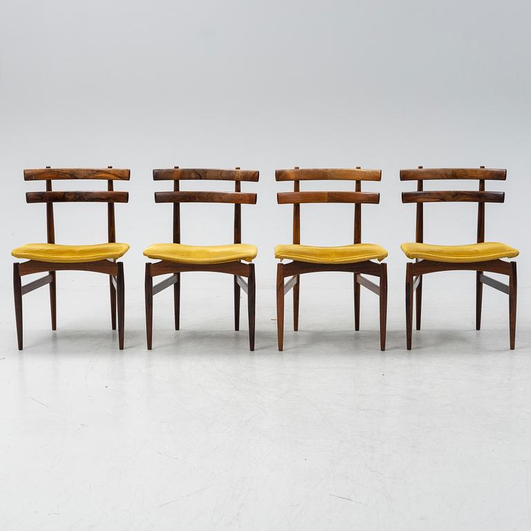 Poul Hundevad & Kai Winding, stolar 4 st, Hundevad & Co, Danmark, 1960-tal. Matbord, Danmark, 1960-tal.