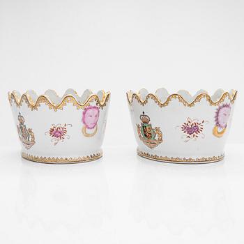 Two porcelain bowls/washing bowls, circa 1900.