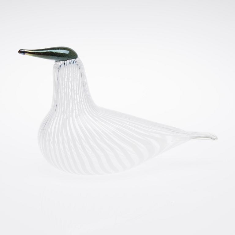 OIVA TOIKKA, FÅGEL, Suomen Sotka. Signerad  O.Toikka, Nuutajärvi 1992, 80/1992.