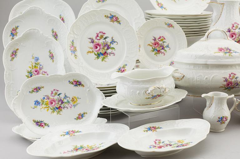 A Rosenthal 'Sanssouci' porcelain part coffee and dinner service, Germany, 20th century (76 pieces).