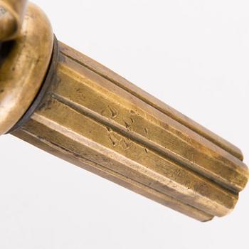 A second half of the 19th Century brass percussion revolver by Johan Engholm.