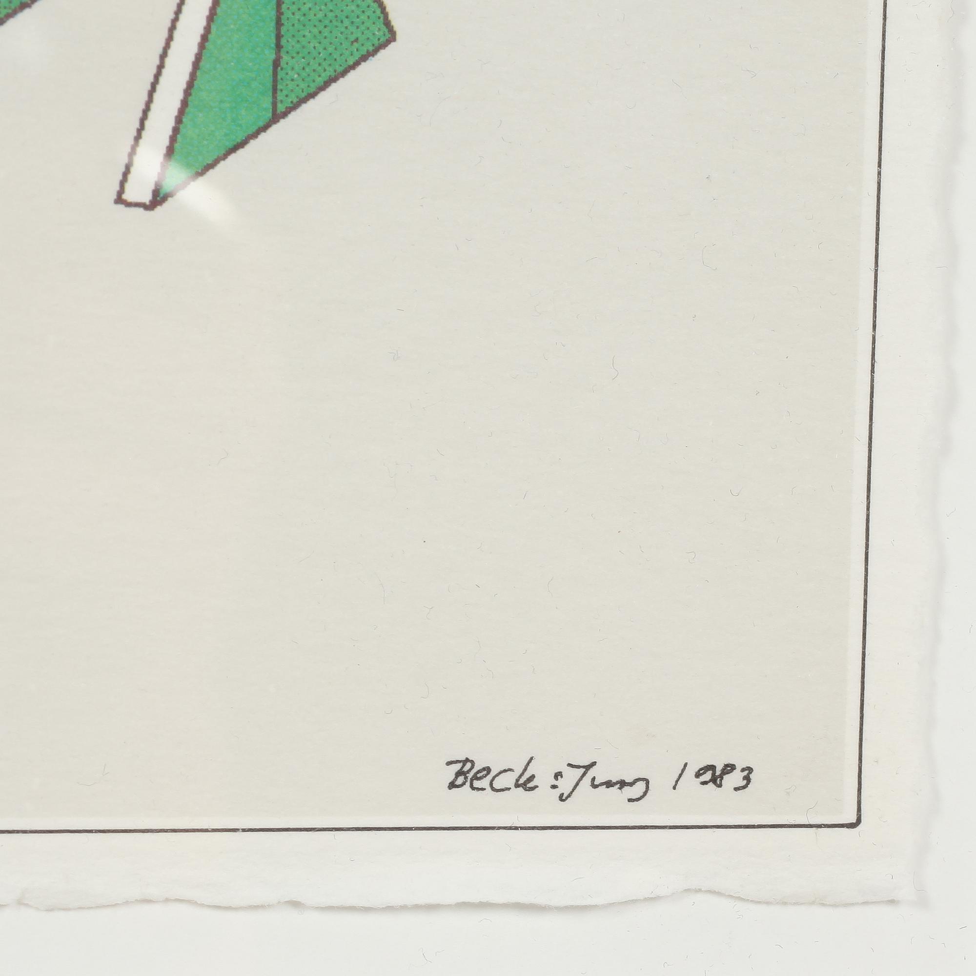 BECK & JUNG (HOLGER BÄCKSTRÖM & BO LJUNGBERG), färglitografi, signerad, daterad 1983, numrerad 59/150.