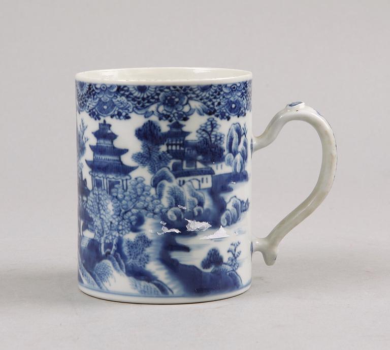 MUGG, porslin, Qianlong, Kina 1700-tal.