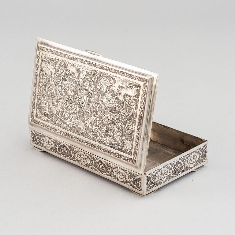 A silver box, probably Persia.