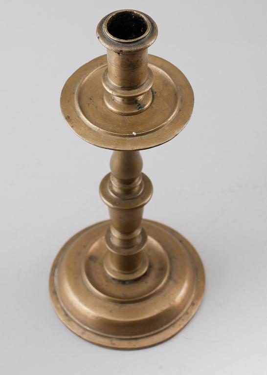 LJUSSTAKE, mässing, 1600-/1700-tal.