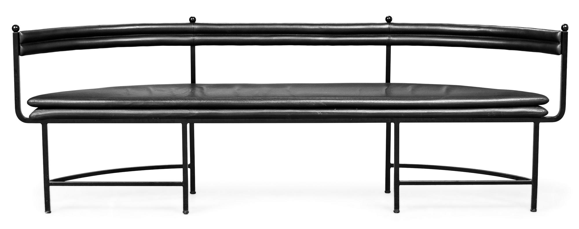 A Gunilla Allard "Cirkus" black leather sofa, Lammhults, Sweden ca 1991.