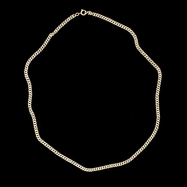 HALSKEDJA, 18k guld. Vikt ca11g.
