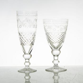 Fritz Kallenberg, a 28-piece "Elvira Madigan" glass service, Kosta, Sweden.