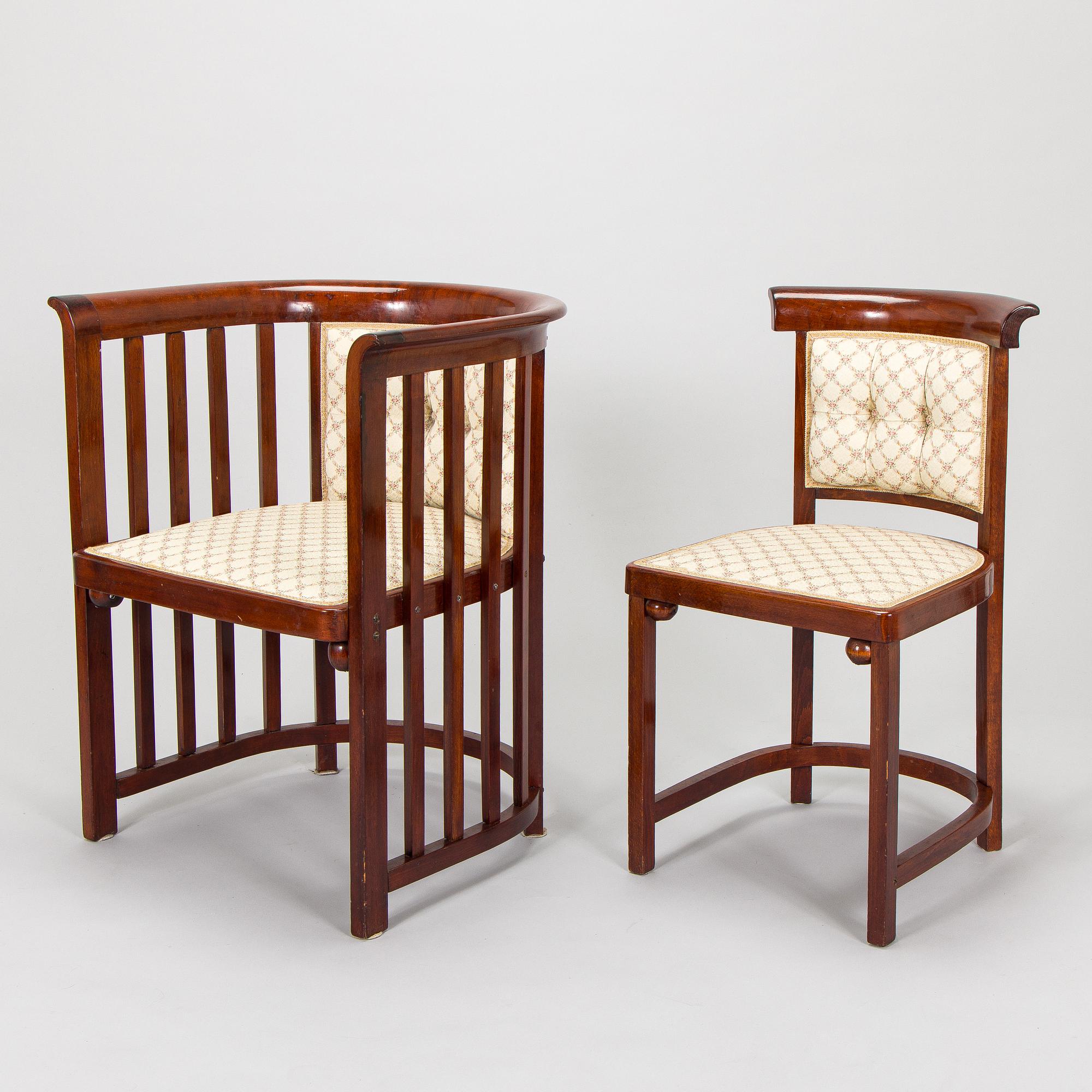 Josef Hoffmann, Kalusto, 8 osaa, Jacob & Josef Kohn, Wien, Itävalta. Noin 1910.