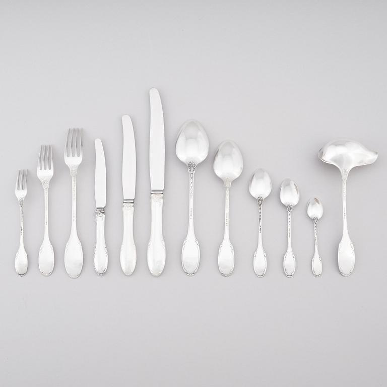 A Swedish 267 piece silver-cutlery, mark of W.A Bohlin, Stockholm, 1932-1934.