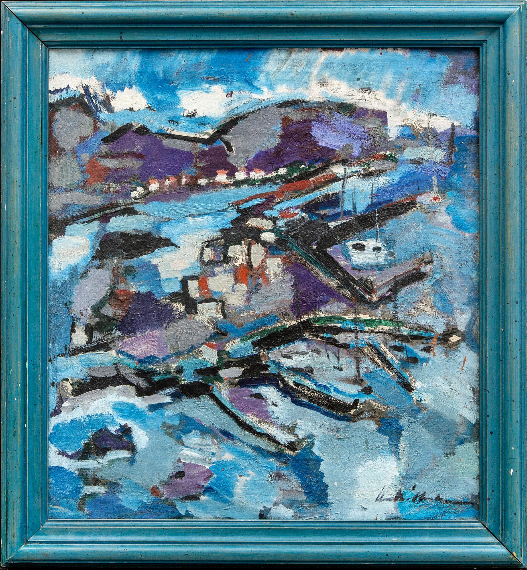 Unknown artist, oil on canvas, signed, around the middle of the 20th century.