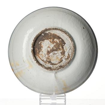 A blue and white dish, Ming dynasty, 16th century.
