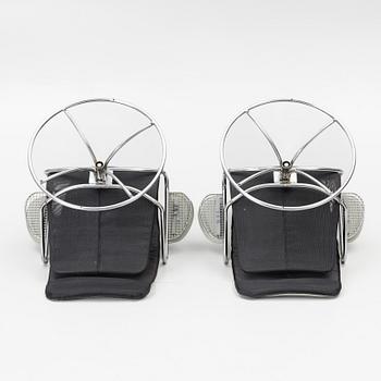 Tord Björklund, a pair of swivel lounge armchairs, 'Exen', IKEA, 1988.