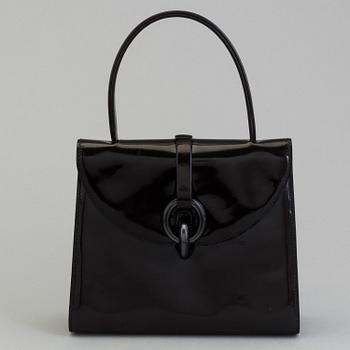 A Charles Jourdan patent leather handbag, 1960's.