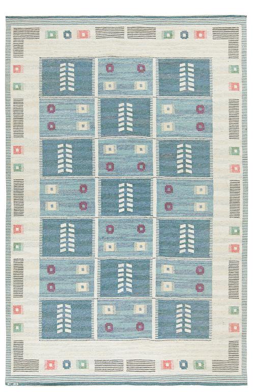 CARL DANGEL, matta, rölakan, signerad CD, 303,5 x 198 cm, Sverige omkring 1900-talets mitt.