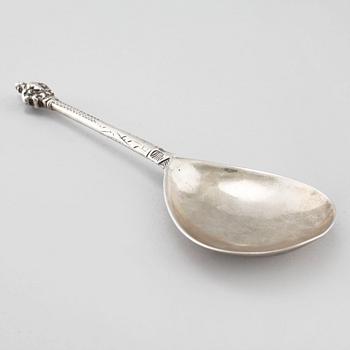 A Norwegian late 17th century silver spoon, unmarked.