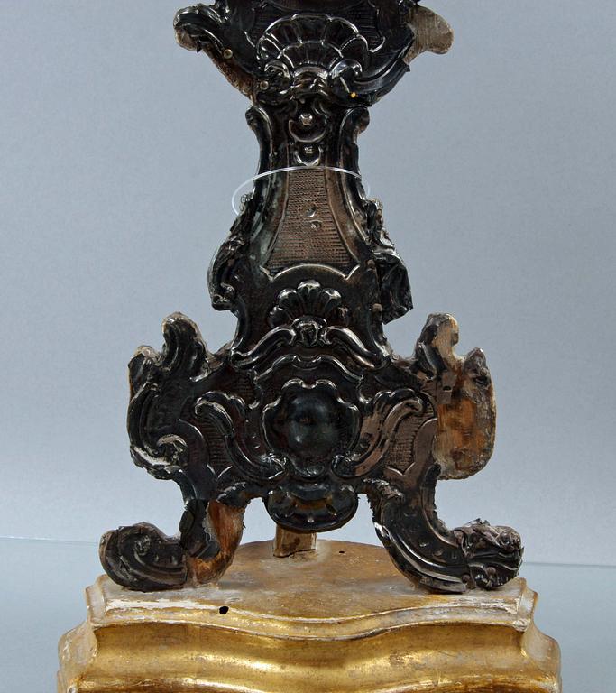 RELIK, silverplåt och trä, Frankrike 1700-tal.