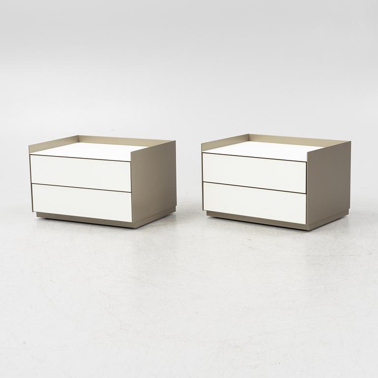 Giuseppe Bavuso, a pair of bedside tables, Rimadesio, Italy.