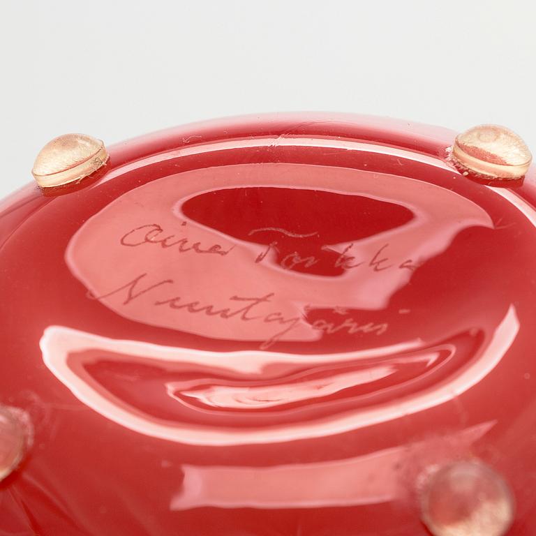Oiva Toikka, A glass culpture, "Fruit" signed Oiva Toikka Nuutajärvi.
