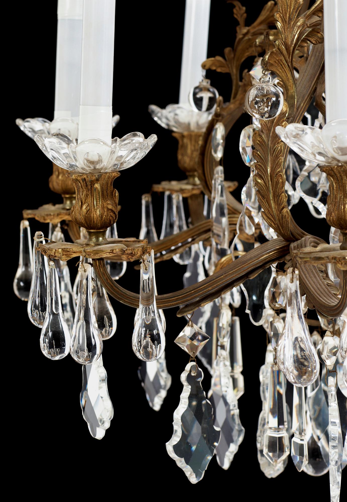 LJUSKRONA, sent 1800-tal. Höjd ca 110 cm.