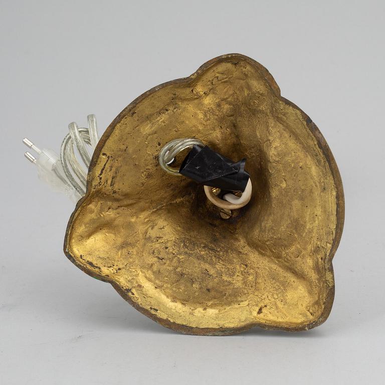 An Art Nouveau bronze table light, Böhlmarks, early 20th Century.