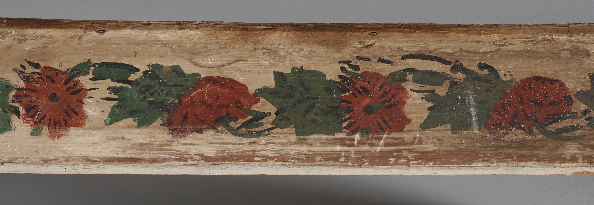 A set of Swedish mid 19th century wooden painted panels.