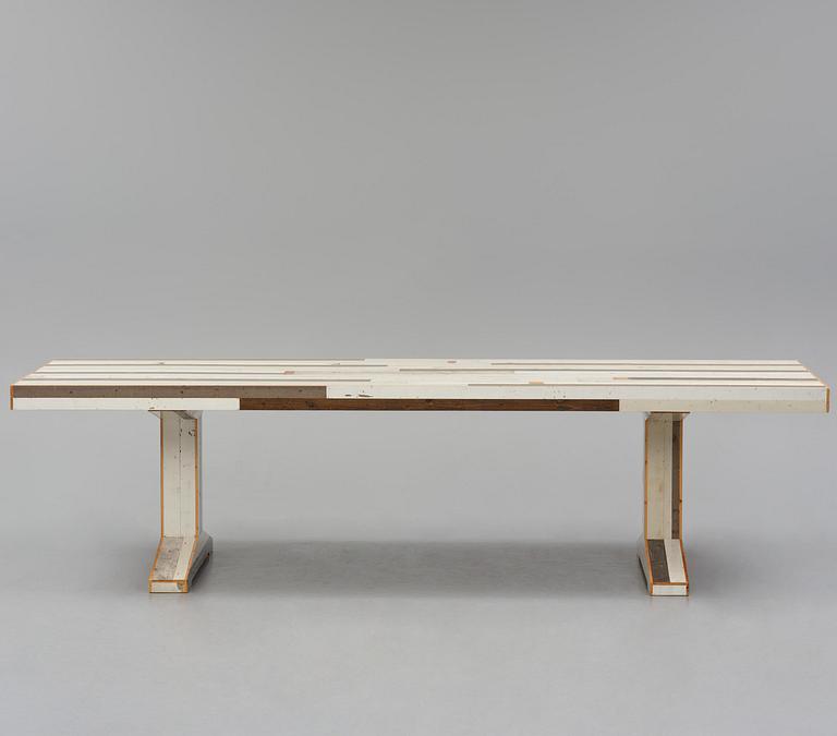 Piet Hein Eek, matbord, "Canteen Table in Scrapwood", Nederländerna, efter 2005.