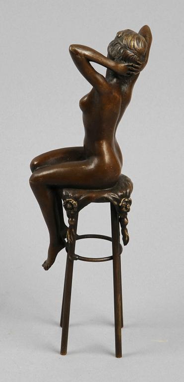 SKULPTUR, brons. Bär sign. 1900/2000-tal.