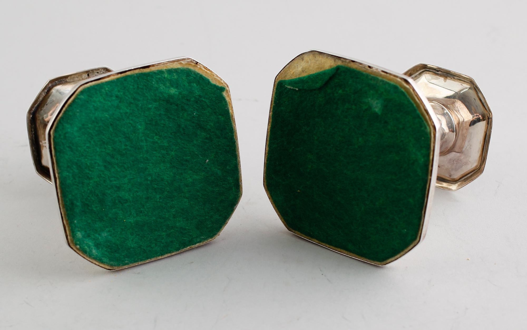 LJUSSTAKAR, 1 par, silver, MGAB, Uppsala 1970.