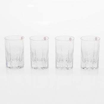 Timo Sarpaneva, snapsglas, 4 st, "Kalinka", i originallåda. Iittala.