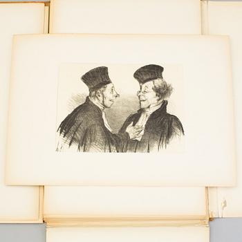 HONORÉ DAUMIER (After), portfolio with 40 + 5 lithographs, published 1918.