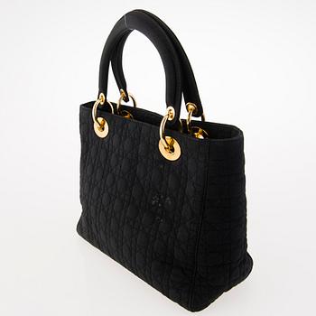 CHRISTIAN DIOR Lady Dior Handbag and Two Pairs of Tribal Earrings.