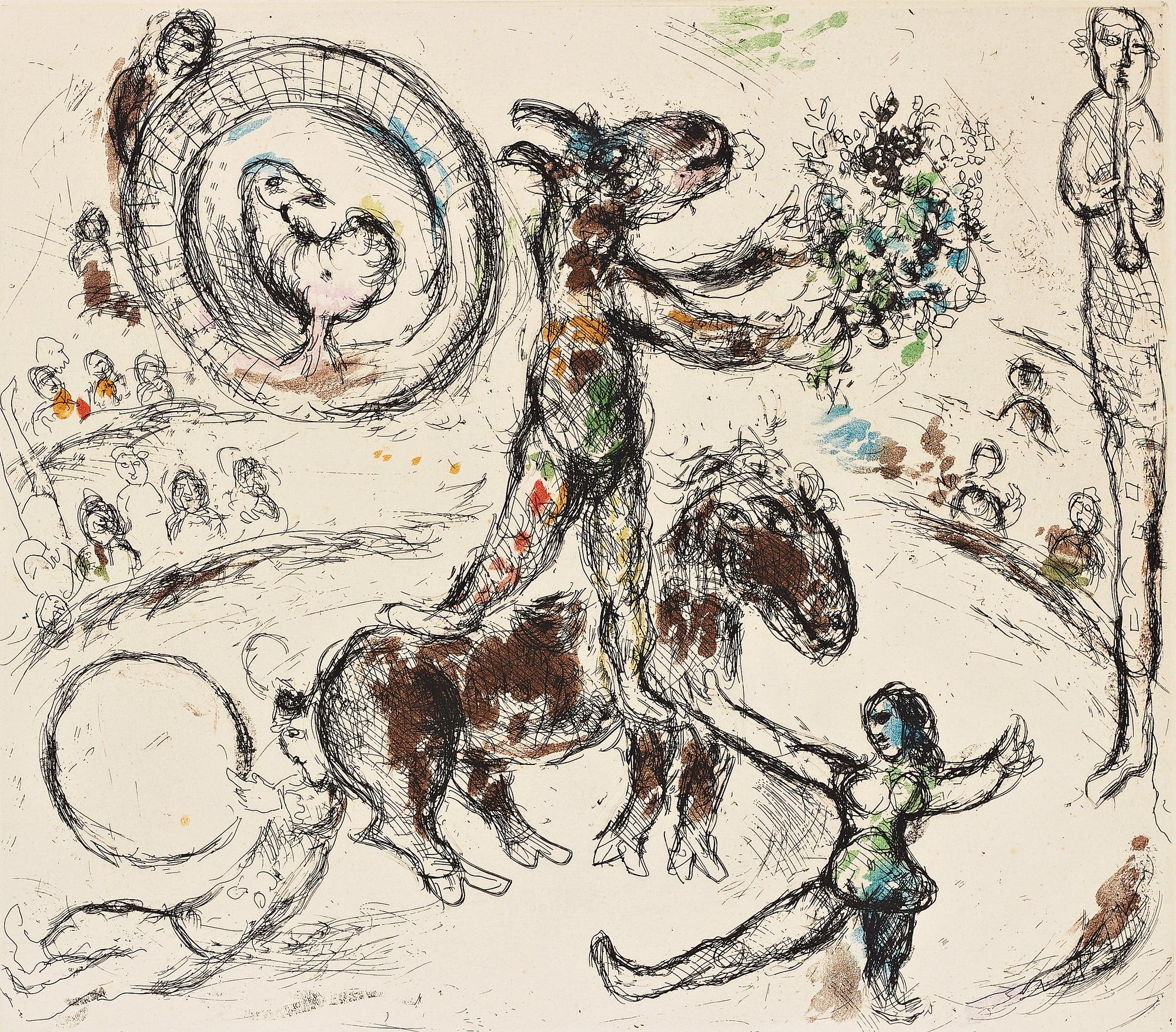 MARC CHAGALL, färgetsning, 1968, signerad med blyerts och numrerad 43/50.