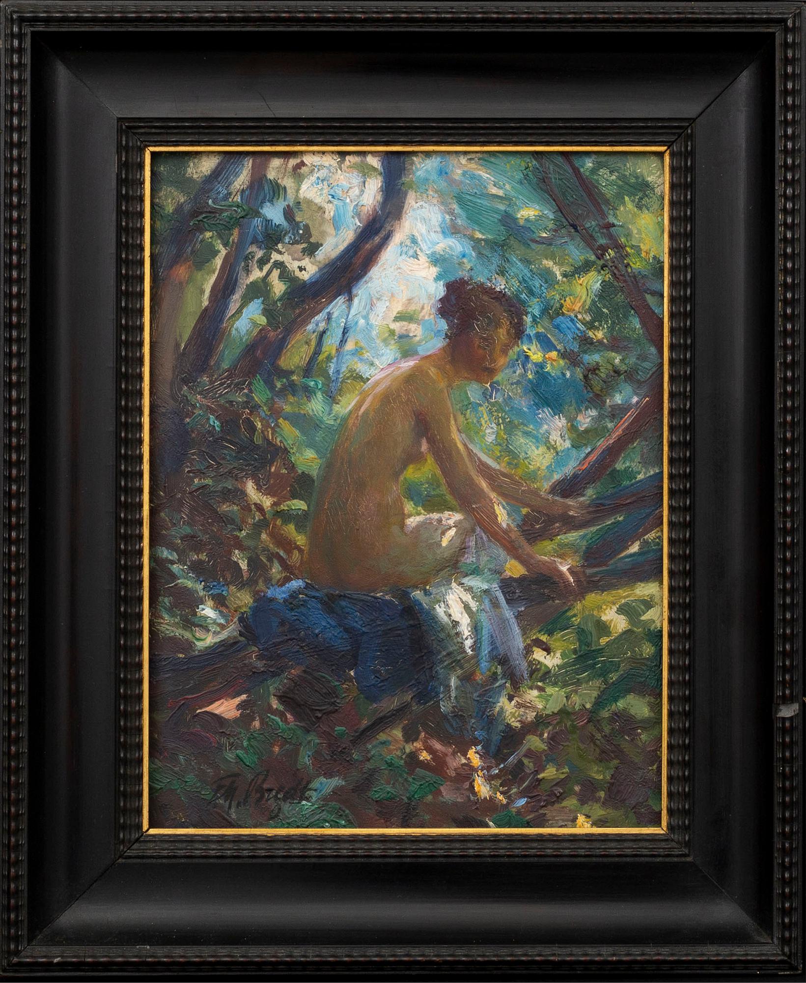 FERDINAND MAX BREDT, oil on board, signed.