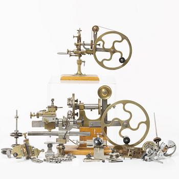 Watchmaker's equipment, Tools, Lathe, metal and wood "No Reserve".