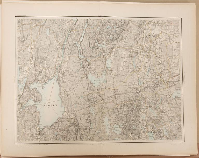 MILITÄRKARTOR, ca 21 st, 1900-talets början.