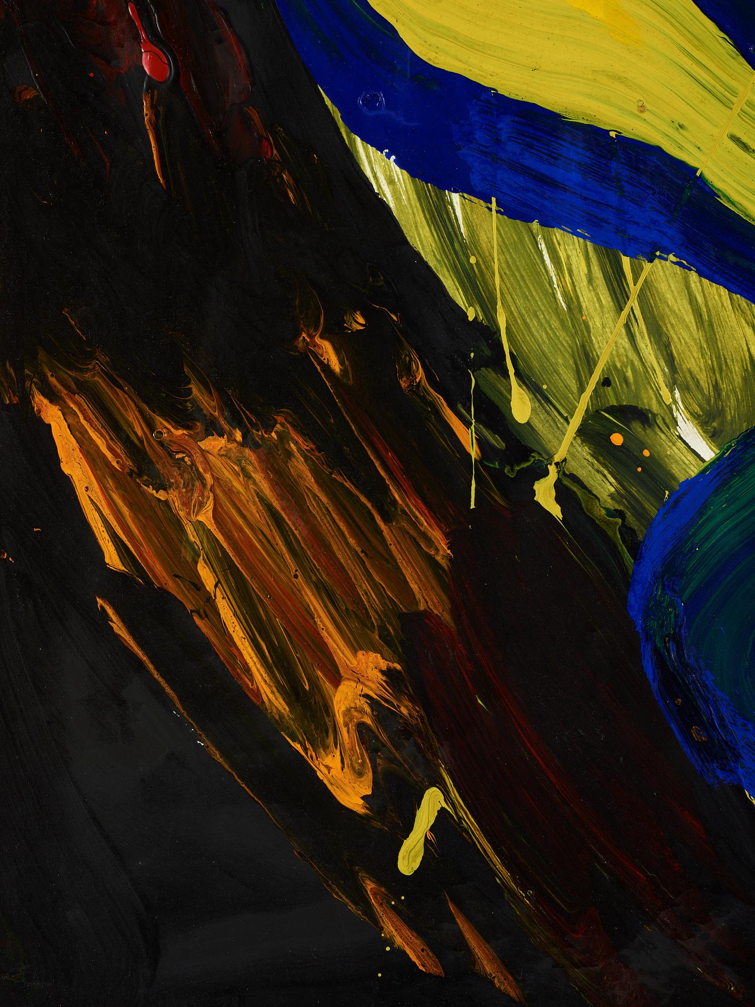 Bengt Lindström, acrylic on paper mounted to canvas, 1980s, signed.