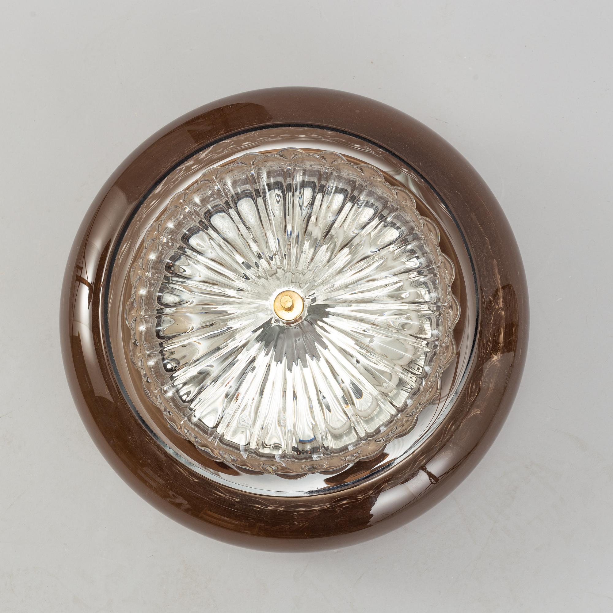 CARL FAGERLUND, plafondlampa, "Bubblan", Orrefors.