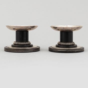 ERIC PIHLGREN, a pair of silver candlesticks, GAB Stockholm 1935.