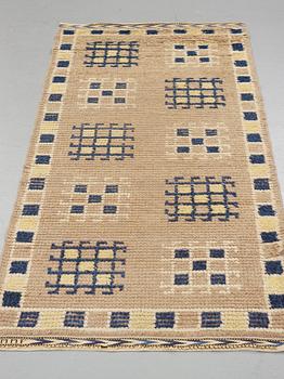 Märta Måås-Fjetterström, A rug, "Blåkroken", knotted pile, ca 208,5-209,5 x 96-97,5 cm, signed AB MMF.