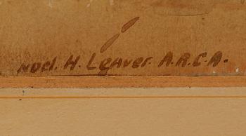 NOEL HARRY LEAVER, akvarell, signerad.