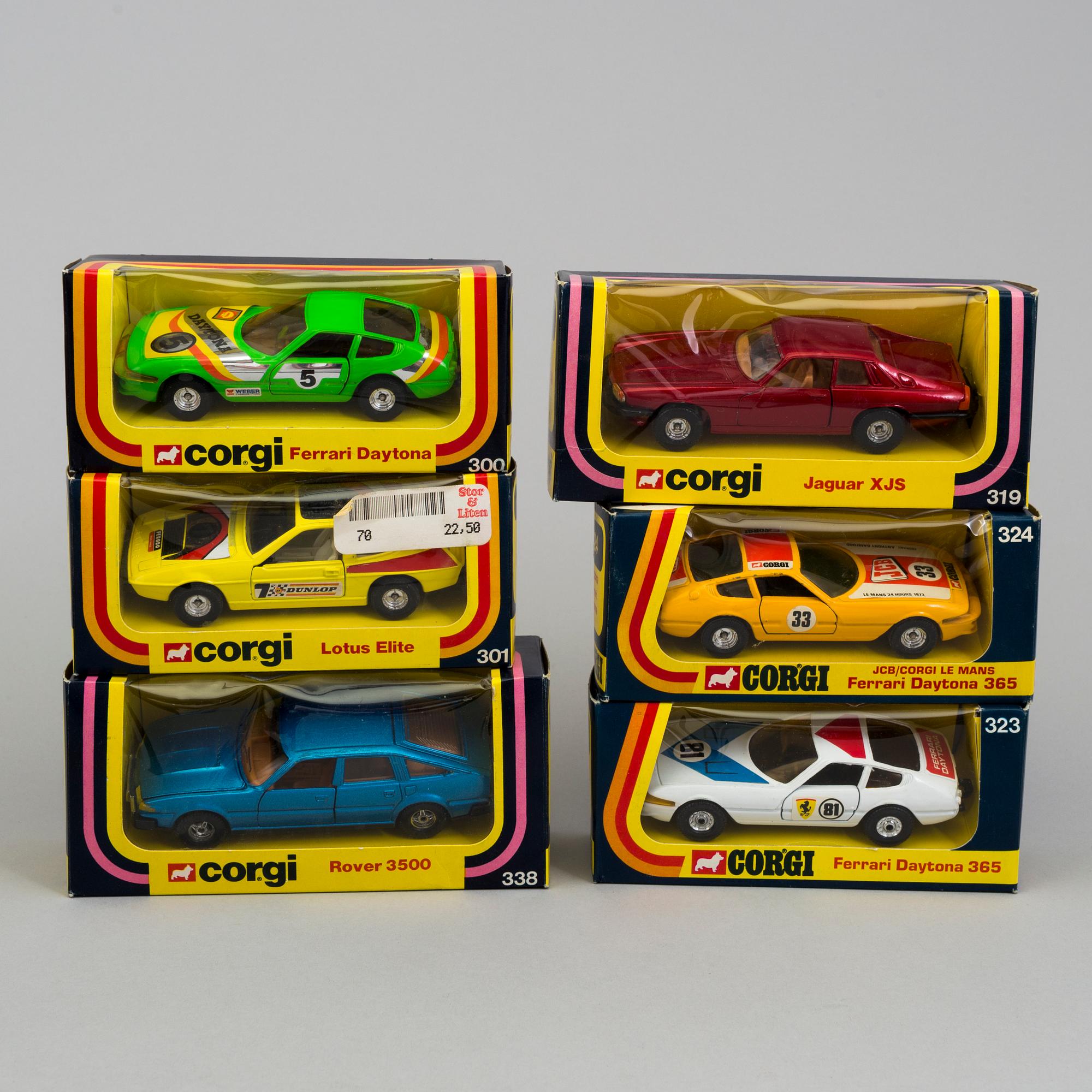 13 Corgi vehicles, England 1970's-80's.