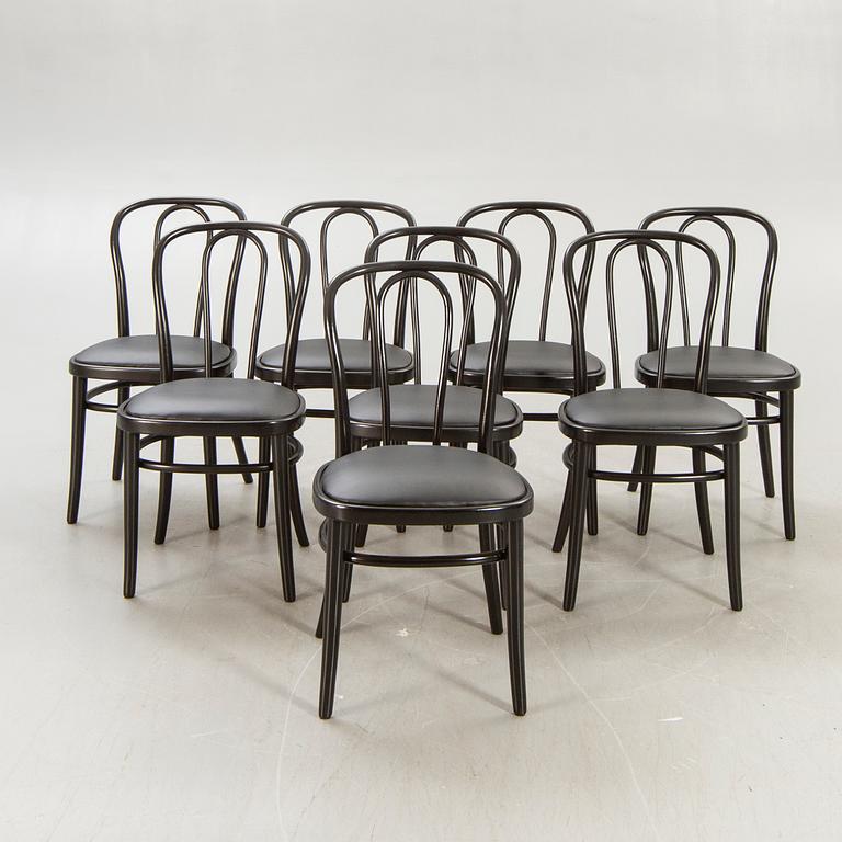 A set of eight Gemla Wien painted chairs.