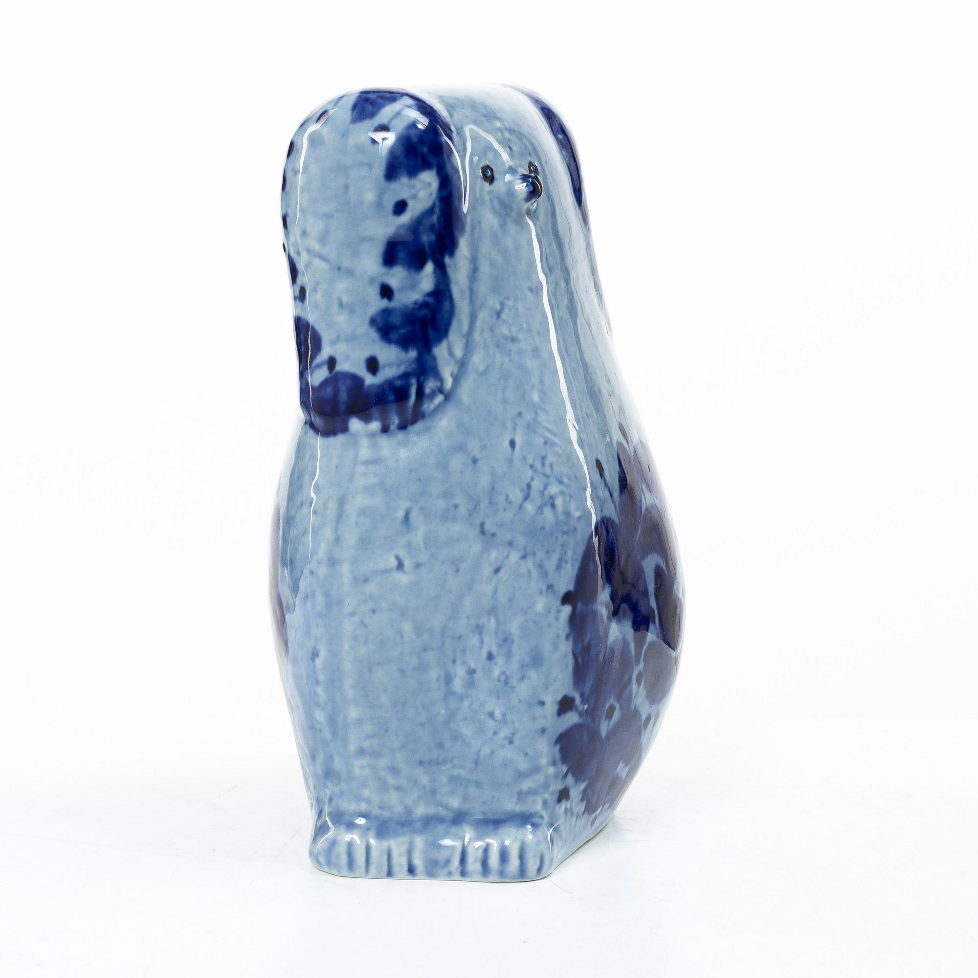 Lisa Larson, two bowls and a figurine, Gustavsberg.