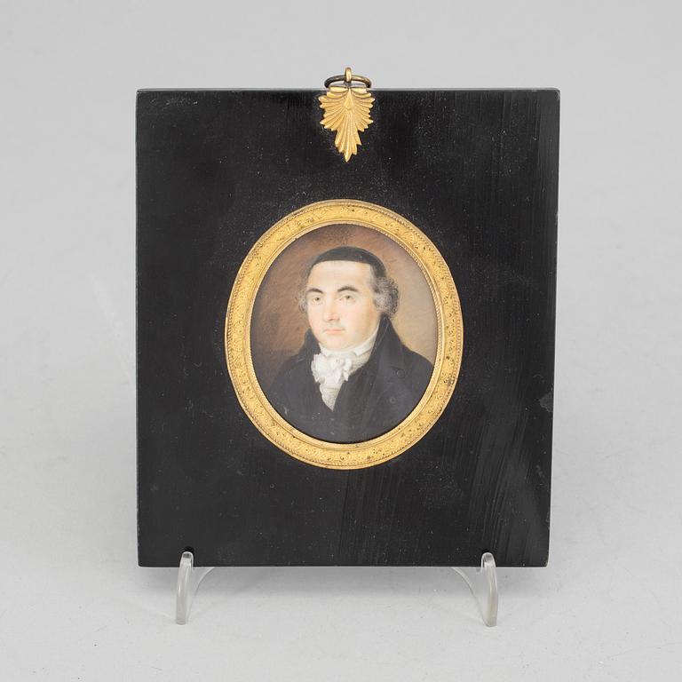 ANDERS GUSTAF ANDERSSON, portrait miniature, signed.