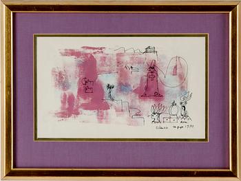 MADELEINE PYK, blandteknik, signerad och daterad Rom 1970.