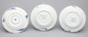 ASSIETTER, 8 st, kompaniporslin, främst Qianlong, 1700-tal.