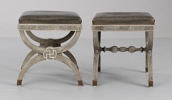 A pair of 'Swedish Grace' stools.