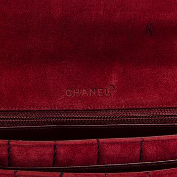 Chanel, a Suede Chocolate bar flap bag, 2000-2002.