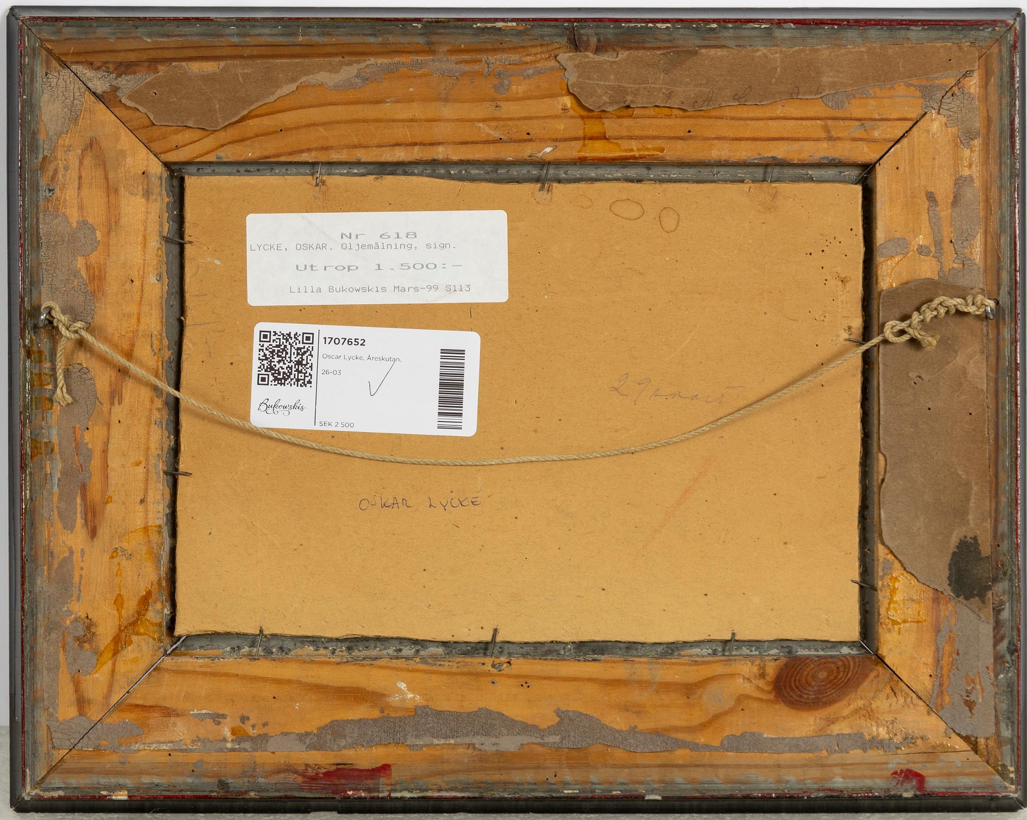 Oscar Lycke, Åreskutan.